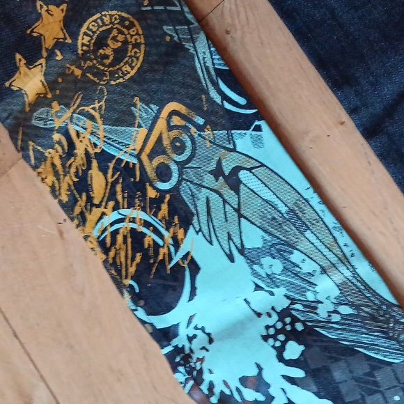 DC Comics Lot 29 Womans Hawkgirl Embroidered & Screen Printed Blue Jeans Size 5 - Picture 6 of 7